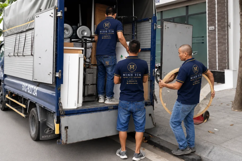 Nhân viên thực hiện chuyển nhà Cần Thơ