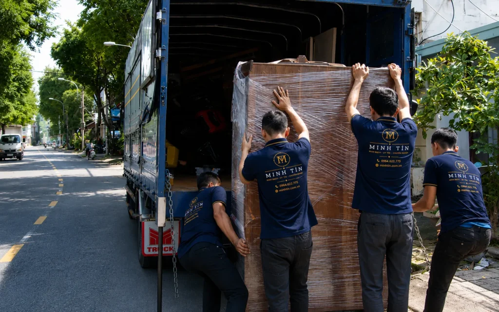 Nhân viên thực hiện chuyển nhà Cần Thơ