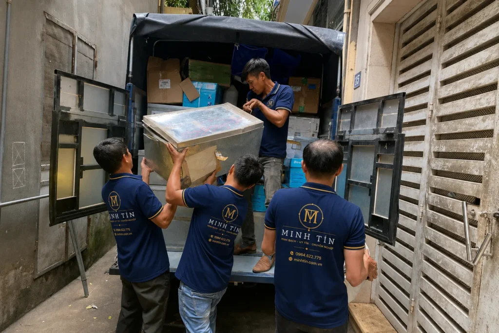 Nhân viên thực hiện chuyển nhà Cần Thơ