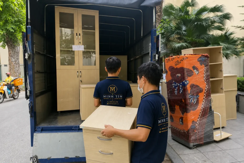 Nhân viên thực hiện chuyển nhà Cần Thơ